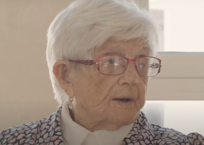 In April 2024, shortly before her 112th birthday. (Source: YouTube/Région Nouvelle-Aquitaine)