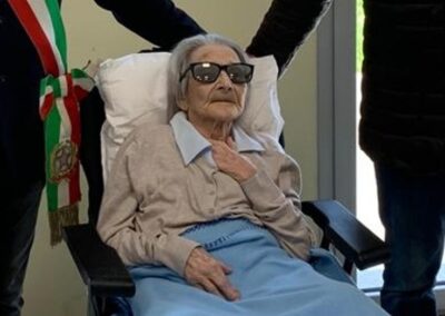 On her 109th birthday. (Source: La Provincia di Como)