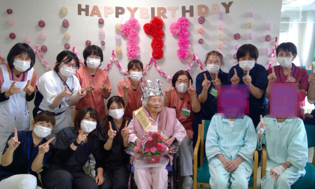 Hanako Ishii of Chiba, Japan, celebrates her 111th birthday