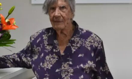 At the age of 100. (Source: Mandurah Mail)