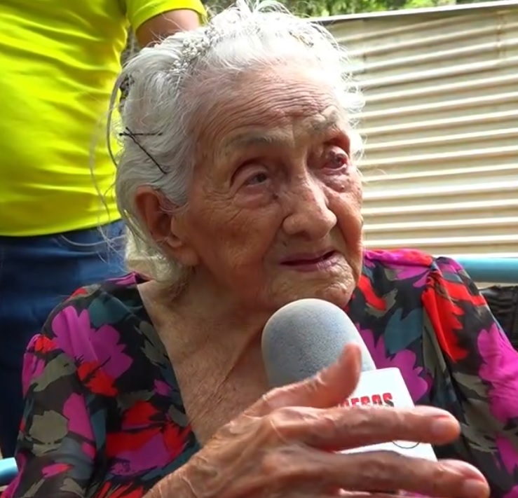 In May 2024, aged 108. (Source: Sucesos del Norte SV)