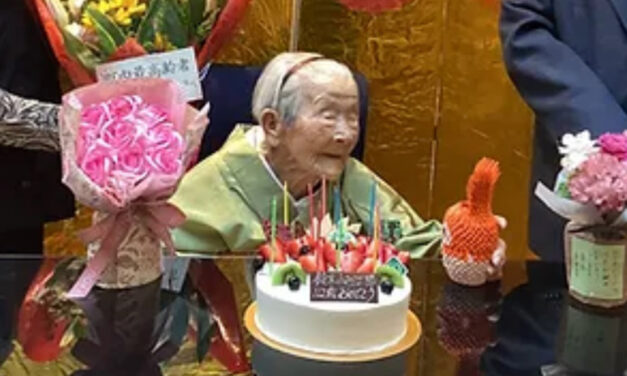 Fumie Suzuki of Kanagawa, Japan, turns 112