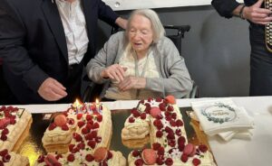 On her 111th birthday. (Source: Facebook / Pascale Bories)
