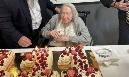 On her 111th birthday. (Source: Facebook / Pascale Bories)