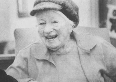 On her 105th birthday. (Source: Corvallis Gazette-Times)