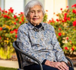 On her 110th birthday. (Source: The Advertiser)