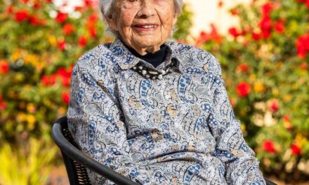 On her 110th birthday. (Source: The Advertiser)