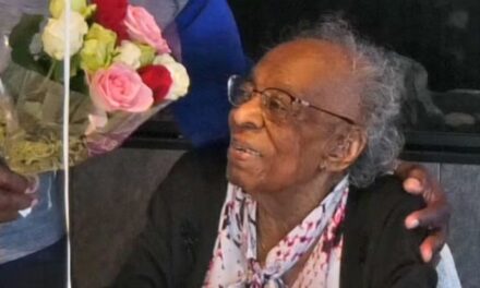 On her 110th birthday. (Source: KTVF Fairbanks)