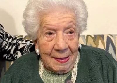 On her 107th birthday. (Source: Courtesy of the family)