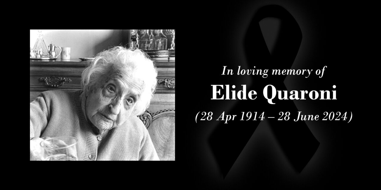 Elide Quaroni (1914-2024) of Italy Passes Away at 110
