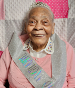 On her 110th birthday. (Source: ABC 33/40)