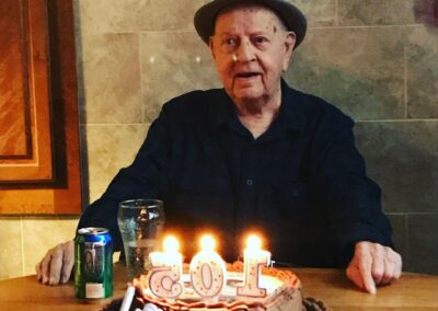 On his 105th birthday. (Source: Singac Fire Company #3)