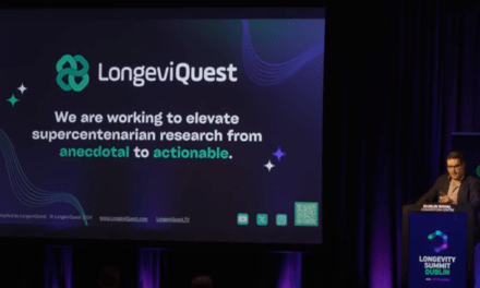 Ben Meyers giving speech at Longevity Summit Dublin