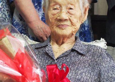 In October 2016, aged 109. (Source: Mainichi Shimbun)