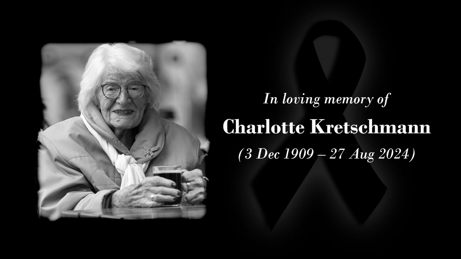 Charlotte Kretschmann, Germany's Oldest Person Ever, dies at 114 (Photo source: Die Zieglersche / Photo credit: Carsten Riedl)