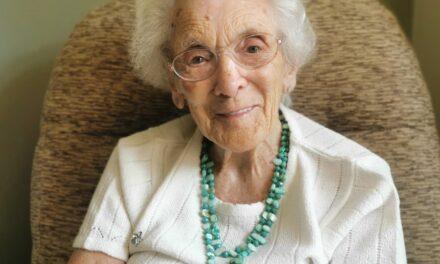 On her 109th birthday. (Source: St James Carlisle)