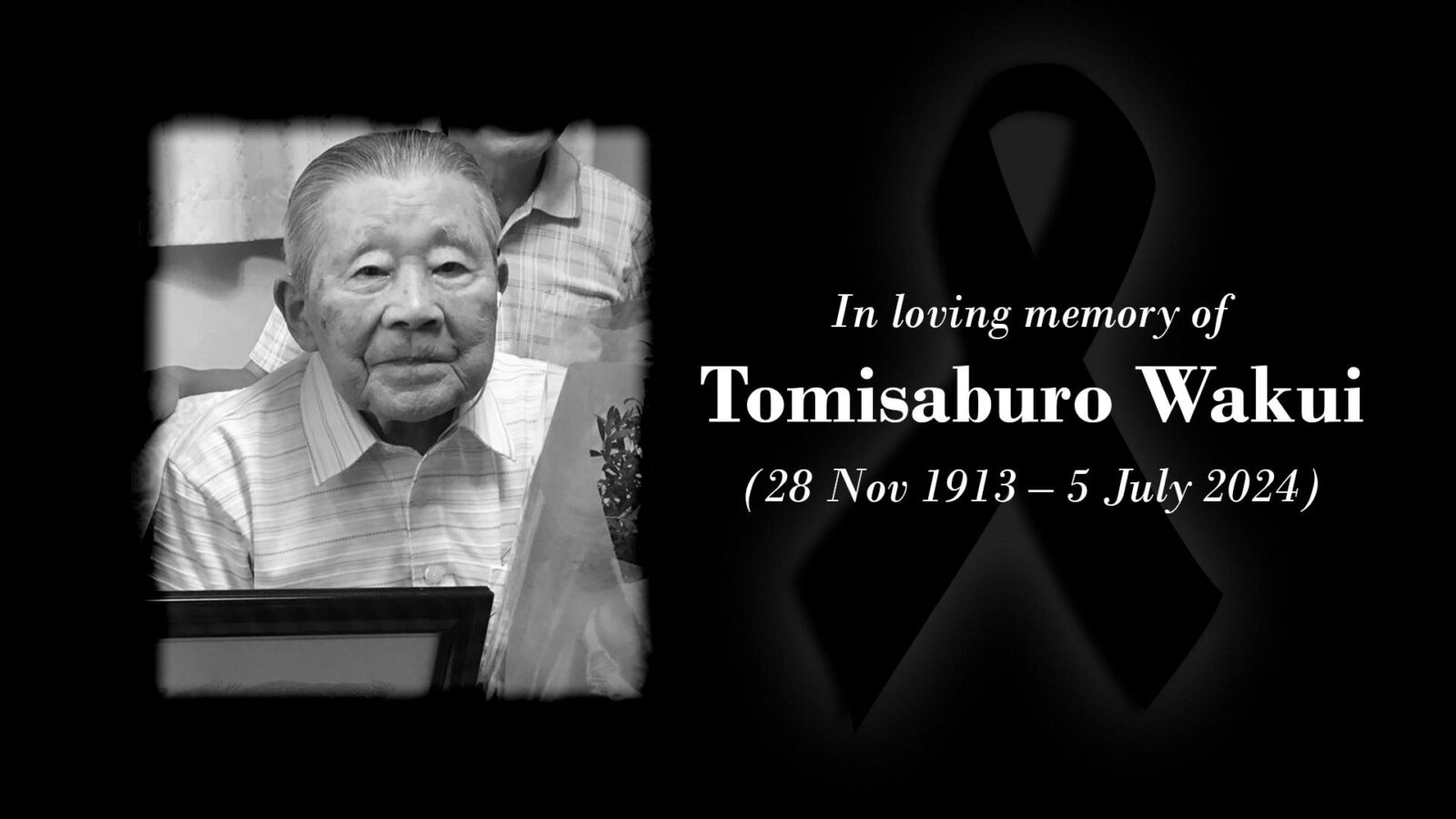 Photo source: In September 2017, aged 103. (Source: Atsugi City)
