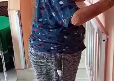 While performing a physical therapy exercise (8 May 2026).