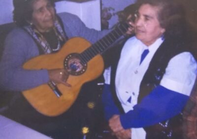 With her sister Juana (born 1921).