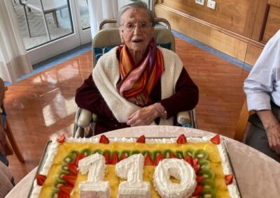 On her 110th birthday. (Source: Gazzetta di Mantova)