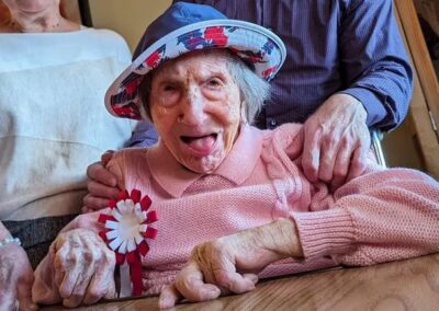 On her 112th birthday. (Source: Windsor Star)