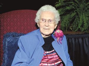 On her 110th birthday. (Source: Gwinnett Citizen)