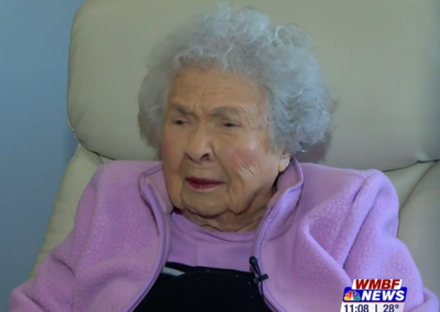 On her 110th birthday. (Source: WMBF News)