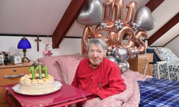 Chilean Berta Rufina Moya Rivera celebrates her 111th birthday