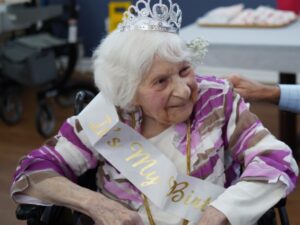 On her 111th birthday. (Source: Facebook/Mark Hackel)