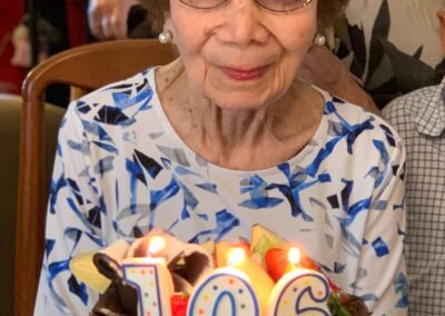 On her 106th birthday. (Source: Angelus News)