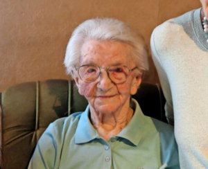 On her 110th birthday. (Source: PAZ - Peiner Allgemeine Zeitung)