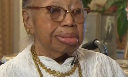 In February 2012, aged 111. (Source: WGN-TV)