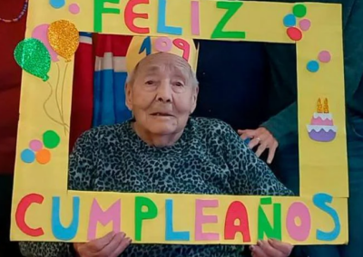 On her 109th birthday. (Source: La Gaceta de Salamanca)