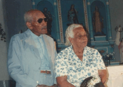 In 1999, with her husband. (Source: Courtesy of the family)