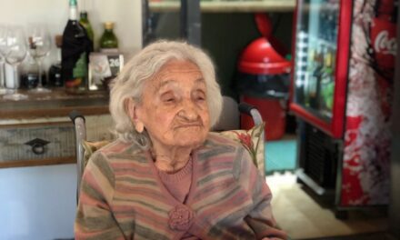 On her 112th birthday. (Source: Courtesy of the family)