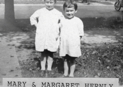 With her younger sister, Margaret. (Source: YouTube/Stephen Wright)