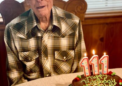 On his 111th birthday. (Source: Find A Grave)