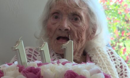 On her 111th birthday. (Source: France 3 Régions)