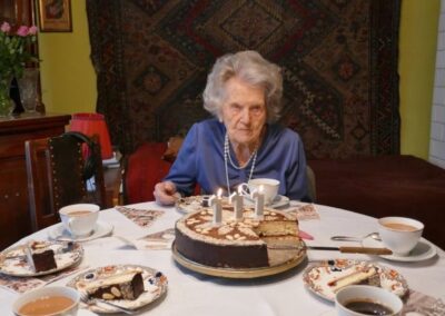 On her 111th birthday. (Source: Gazeta Krakowska)