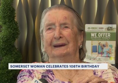 On her 108th birthday. (Source: YouTube/News 12)