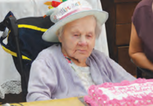 On her 110th birthday. (Source: Neepawa Banner & Press)