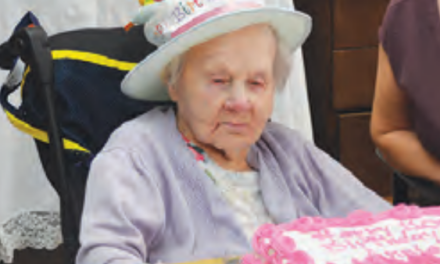 On her 110th birthday. (Source: Neepawa Banner & Press)