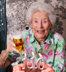 On her pre-110th birthday celebration. (Source: Perth Now).