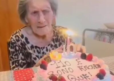 On her 110th birthday. (Source: Global Supercentenarian Forum)