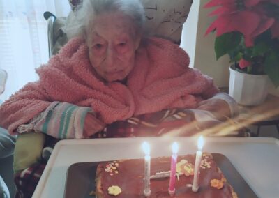 On her 111th birthday. (Source: Facebook/The 110 Club)