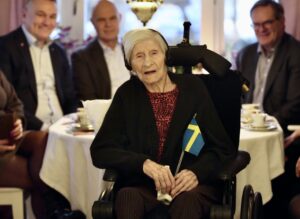 On her 110th birthday. (Source: &Ouml;landsbladet)