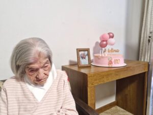 On her 110th birthday. (Source: Courtesy of the family)