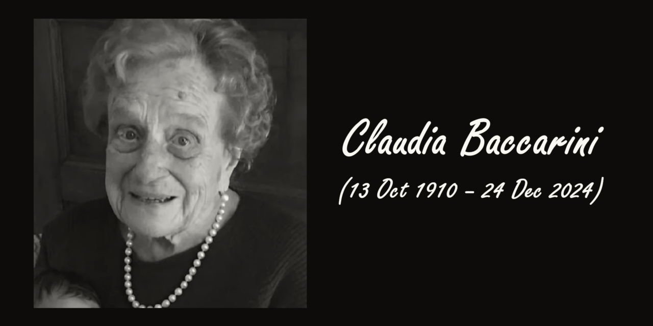 Claudia Baccarini, Doyenne of Italy, Dies at 114 Years Old