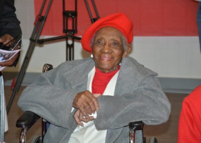 On her 110th birthday. (Source: The People-Sentinel)