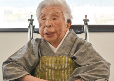 In October 2024, aged 109. (Source: 神奈川新聞)